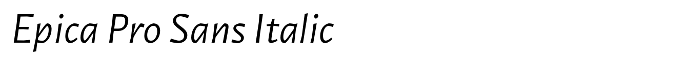 Epica Pro Sans Italic image